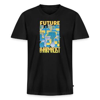 Lustige Apotheker-apotheken-techniker-apotheke - Männer Premium Bio T-Shirt mit V-Ausschnitt - Schwarz - Vorne - Nico (187cm)