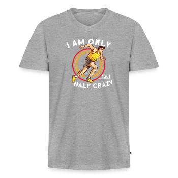 Runners's Half Marathon Finishers - Men's Premium Organic T-shirt with V-neck - heather grey - Front