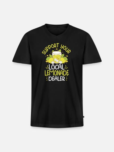 Lemonade Rack Lemon Juice Homemade - Men's Premium Organic T-shirt with V-neck - black
