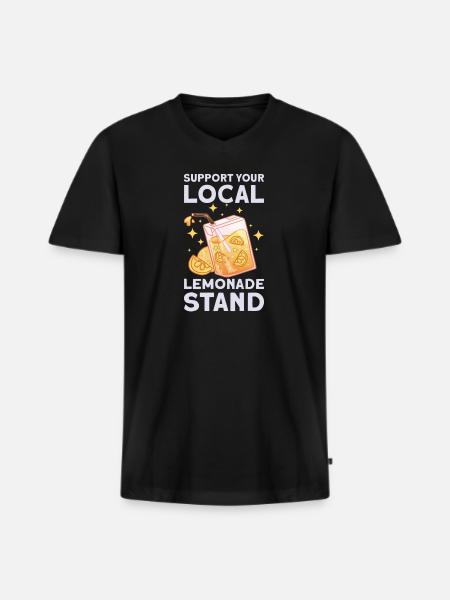 Lemonade Rack Lemon Juice Homemade - Men's Premium Organic T-shirt with V-neck - black