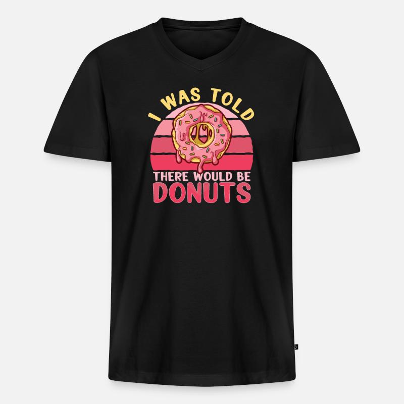 Donut Doughnut Baking Cake Baker - Männer Premium Bio T-Shirt mit V-Ausschnitt - Schwarz