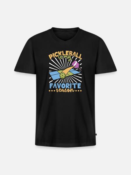 Pickleball Player Pickleball Paddle Pickleball - Men's Premium Organic T-shirt with V-neck - black