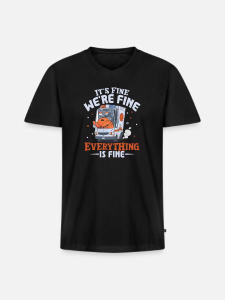 Paramedic First Responder Ambulance Driver - Men's Premium Organic T-shirt with V-neck - black