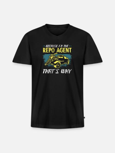 Repo-agent Repo Man Repossession Agent - Men's Premium Organic T-shirt with V-neck - black