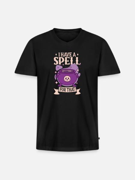 Witch Occult Gothic Dark Satanic Unholy - Men's Premium Organic T-shirt with V-neck - black