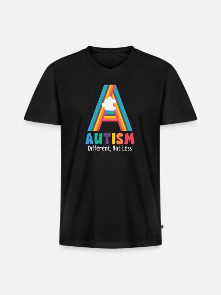 Autism Awareness Autism Disease - Men's Premium Organic T-shirt with V-neck - black