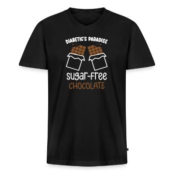 Type 1 diabetes Funny - Men's Premium Organic T-shirt with V-neck - black - Front - Nico (187cm)