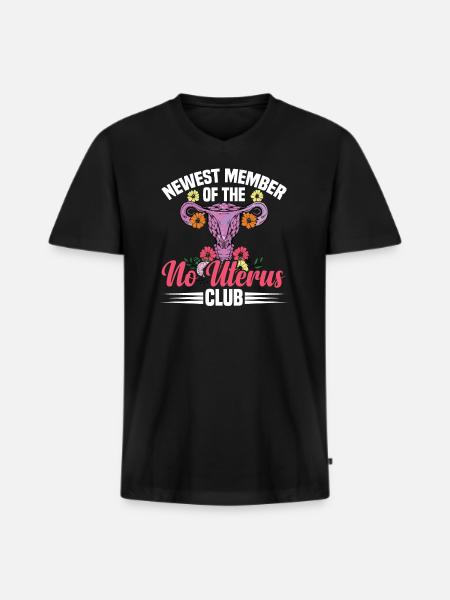 Hystérectomie pour restaurer la - T-shirt encolure en V Premium bio Homme - noir