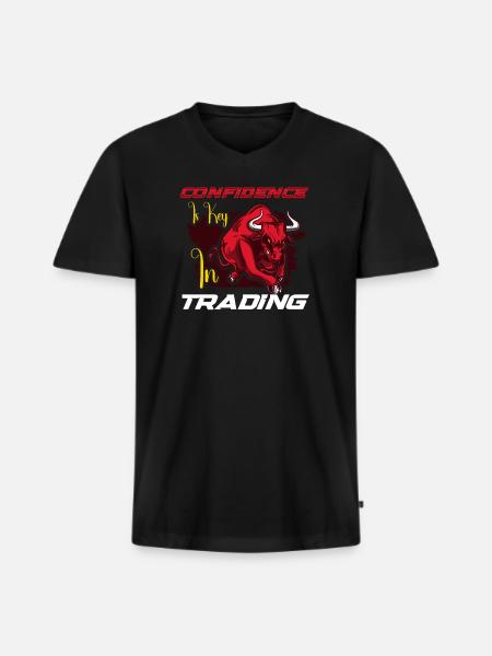 Börsenhändler, Forex-händler, Anlegerhandel - Männer Premium Bio T-Shirt mit V-Ausschnitt - Schwarz