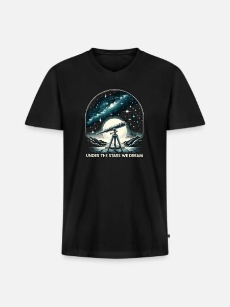 Astrophotography Astronomy Space Camera - Men's Premium Organic T-shirt with V-neck - black