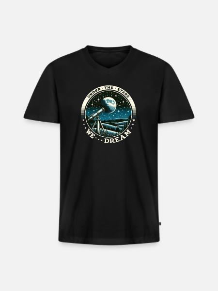Astrophotography Astronomy Space Camera - Men's Premium Organic T-shirt with V-neck - black