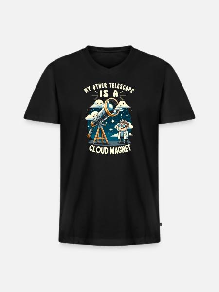 Astrophotography Astronomy Space Camera - Men's Premium Organic T-shirt with V-neck - black