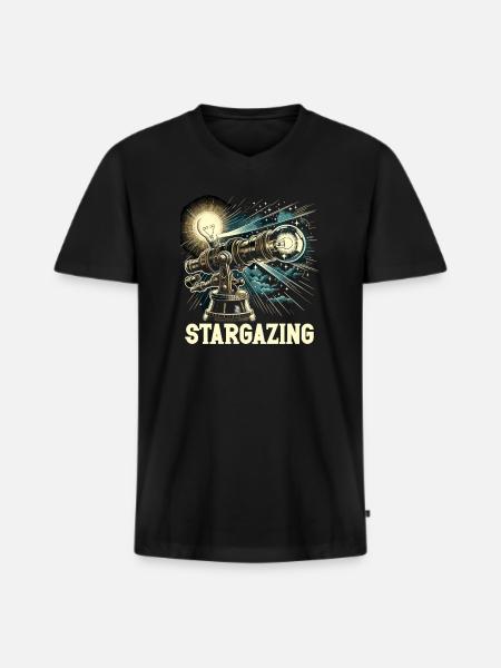 Astrophotography Astronomy Space Camera - Men's Premium Organic T-shirt with V-neck - black