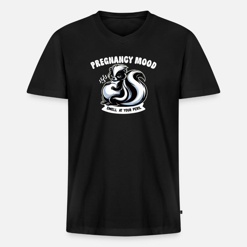 Schwangerschaftsankündigung „mutterschaft Werdende - Männer Premium Bio T-Shirt mit V-Ausschnitt - Schwarz