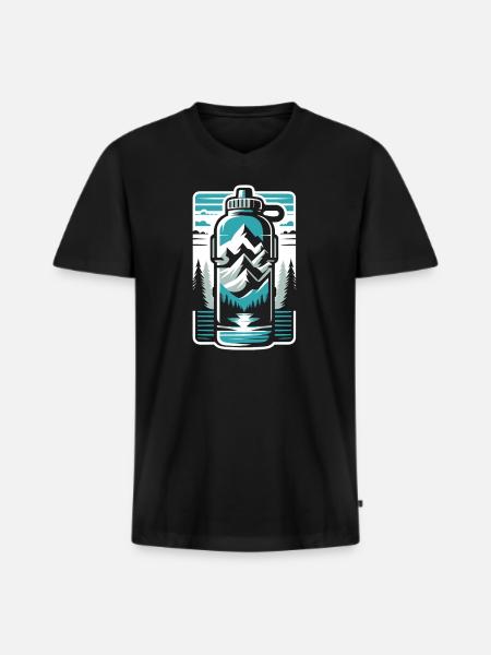 Hydration Drink Water Stay Hydrated - Men's Premium Organic T-shirt with V-neck - black