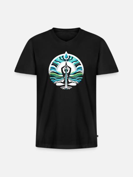 Hydration Drink Water Stay Hydrated - Men's Premium Organic T-shirt with V-neck - black