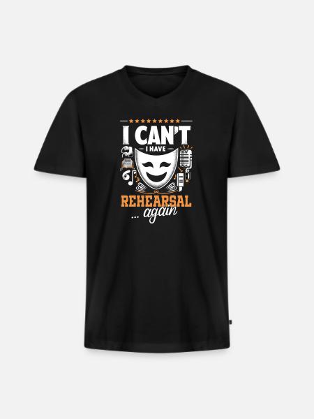 Broadway musical musical theater singer - Men's Premium Organic T-shirt with V-neck - black