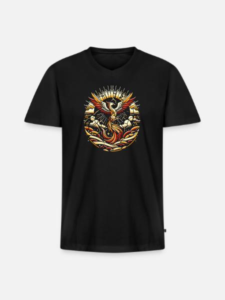 Kintsugi Kintsukuroi Imperfect Japanese Art - Men's Premium Organic T-shirt with V-neck - black