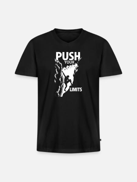 Klettern Outdoor-abenteuer Bouldern - Männer Premium Bio T-Shirt mit V-Ausschnitt - Schwarz