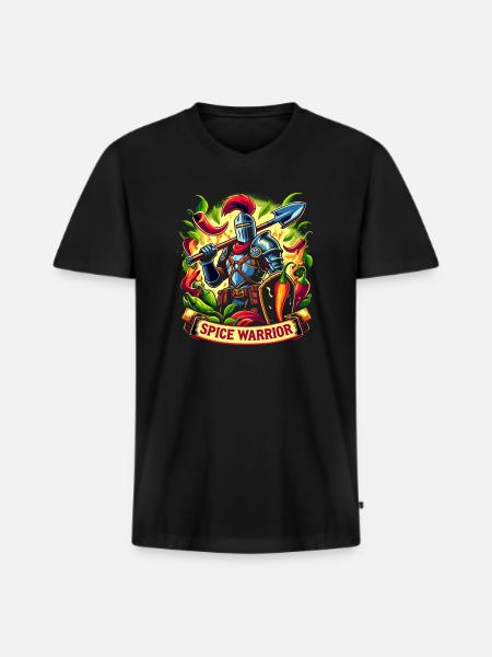 Lovers of spicy food, Chili Peppers Chef - Men's Premium Organic T-shirt with V-neck - black