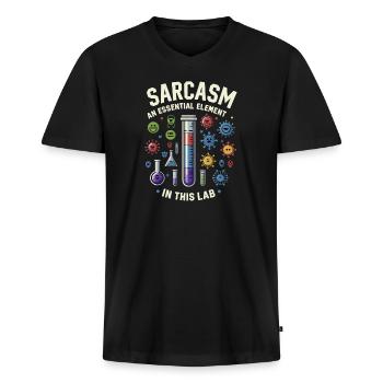 Microbiologist Microbiology Lab Staph Biology - Männer Premium Bio T-Shirt mit V-Ausschnitt - Schwarz - Vorne - Nico (187cm)