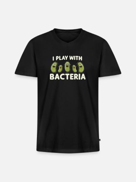Microbiologist Microbiology Lab Staph Biology - Men's Premium Organic T-shirt with V-neck - black