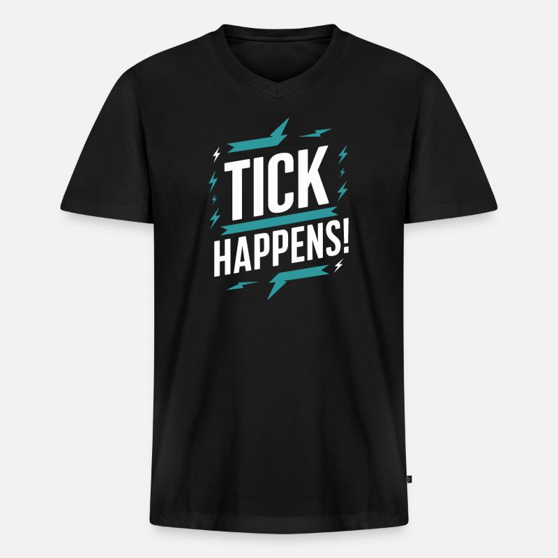 Tourette-syndrom-bewusstsein Neurodiverse - Männer Premium Bio T-Shirt mit V-Ausschnitt - Schwarz
