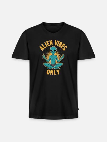 meditation, mindfulness, relaxation and - Men's Premium Organic T-shirt with V-neck - black