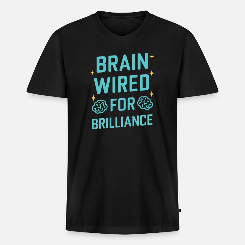 Tourette-syndrom-bewusstsein Neurodiverse - Männer Premium Bio T-Shirt mit V-Ausschnitt - Schwarz
