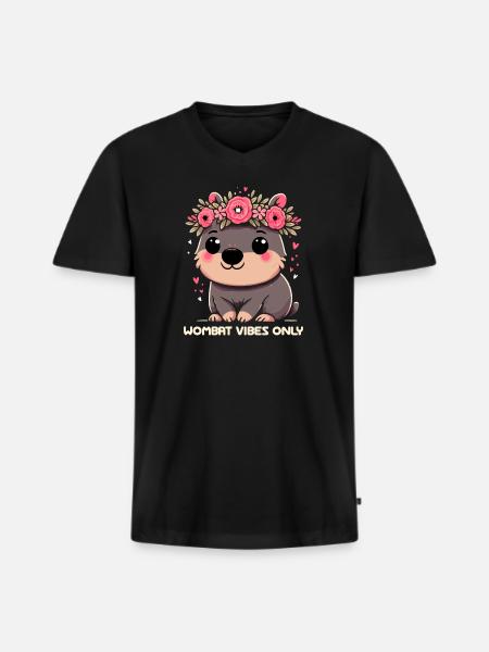 Feeling Wombat-Tastic Today - Funny Wombat - Men's Premium Organic T-shirt with V-neck - black