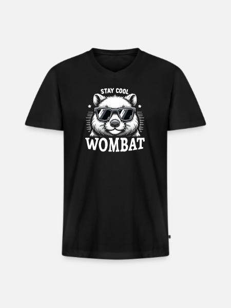 Feeling Wombat-Tastic Today - Funny Wombat - Men's Premium Organic T-shirt with V-neck - black