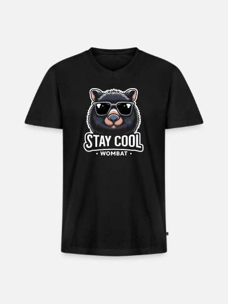 Feeling Wombat-Tastic Today - Funny Wombat - Men's Premium Organic T-shirt with V-neck - black