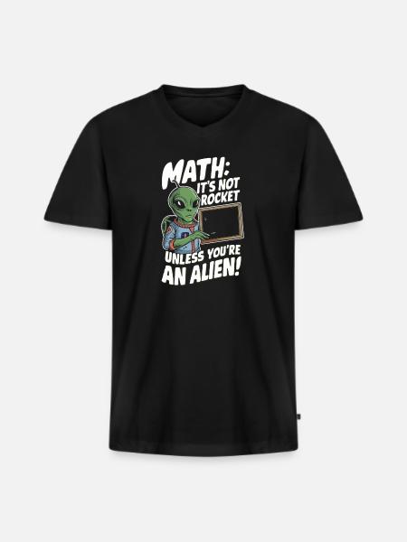 Lehrerleben Extraterrestrisches Sci-Fi Abenteuer - Männer Premium Bio T-Shirt mit V-Ausschnitt - Schwarz