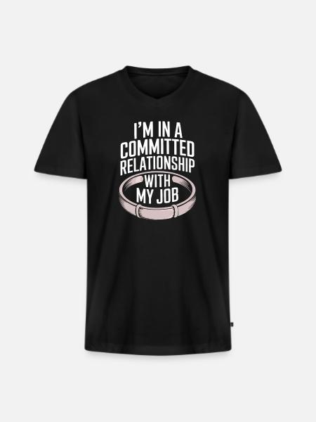 Ambitious goals and hustle culture - Men's Premium Organic T-shirt with V-neck - black