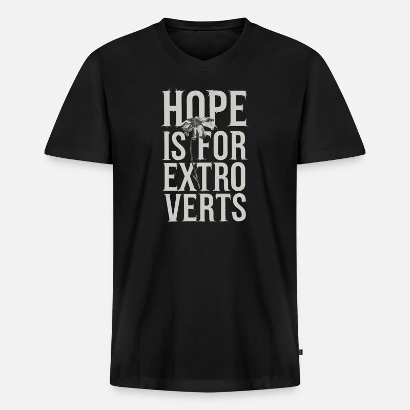 Introversion Alternative Style Emotional - Männer Premium Bio T-Shirt mit V-Ausschnitt - Schwarz