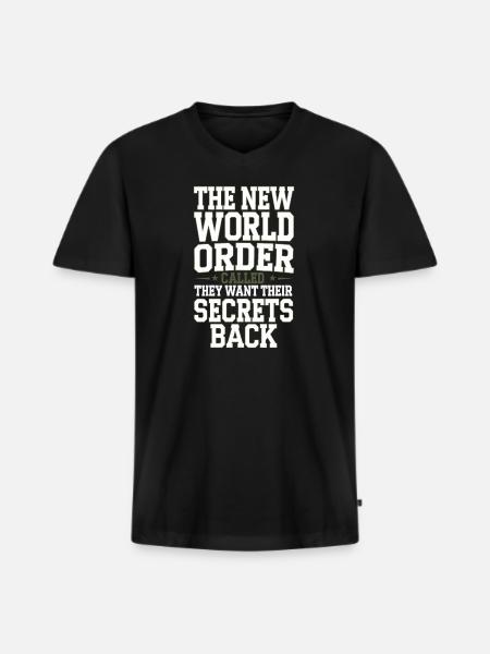 Global Conspiracy - Men's Premium Organic T-shirt with V-neck - black