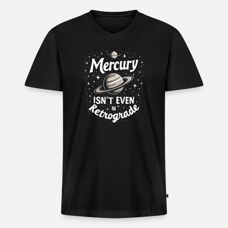Astrologie-skeptiker: Kritisches Denken - Männer Premium Bio T-Shirt mit V-Ausschnitt - Schwarz