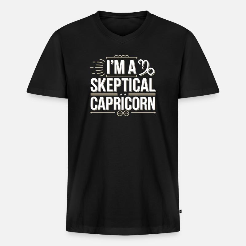 Astrologie-skeptiker: Kritisches Denken - Männer Premium Bio T-Shirt mit V-Ausschnitt - Schwarz