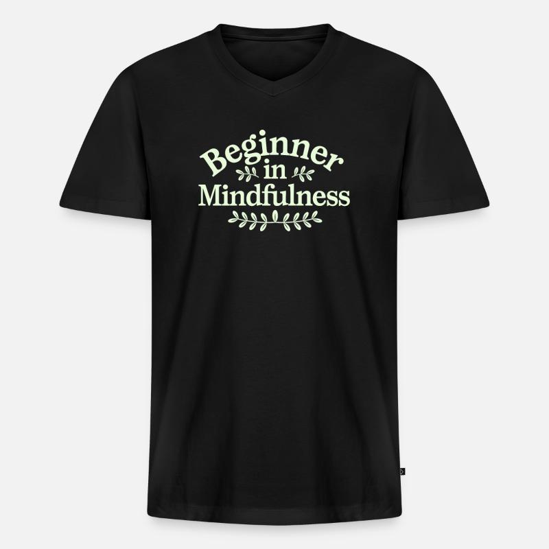 Ruhiger Geist, Meditationspraxis Und Geistiges - Männer Premium Bio T-Shirt mit V-Ausschnitt - Schwarz