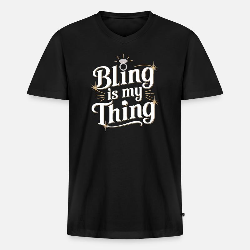 Ring Dude Hochzeitszeremonie Ring Guy - Männer Premium Bio T-Shirt mit V-Ausschnitt - Schwarz