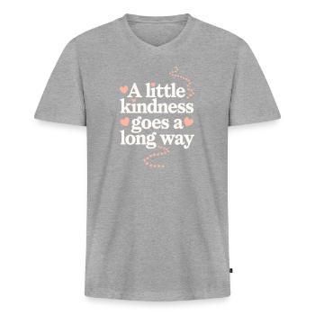Emotional Intelligence Empathy Advocate Mindful - Men's Premium Organic T-shirt with V-neck - heather grey - Front