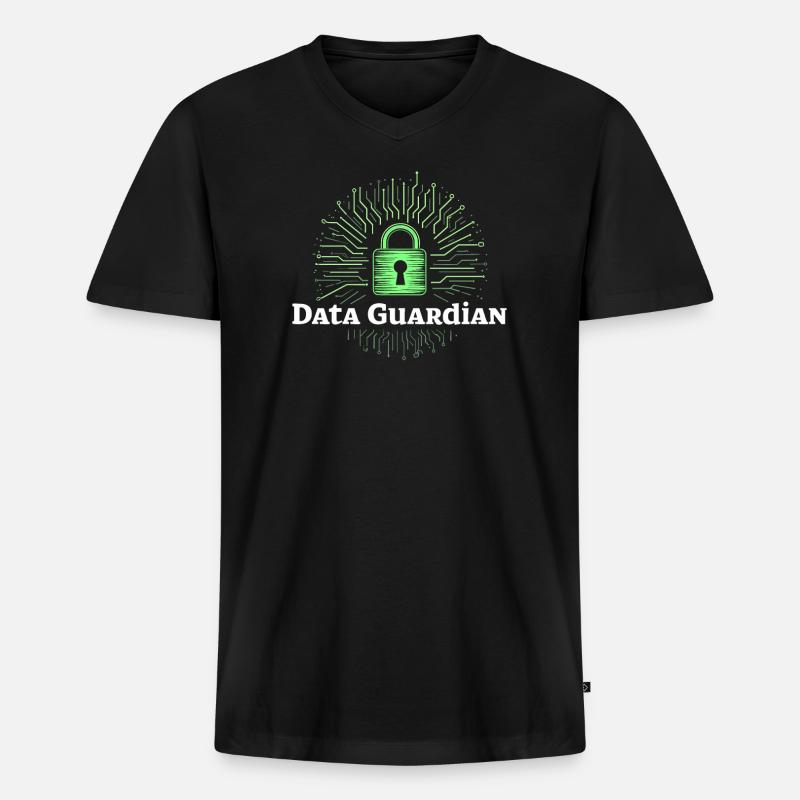 Ethical Hacking Cybersecurity Digital - Men's Premium Organic T-shirt with V-neck - black