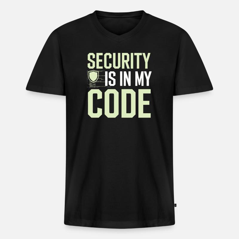 Ethical Hacking Cybersecurity Digital - Men's Premium Organic T-shirt with V-neck - black