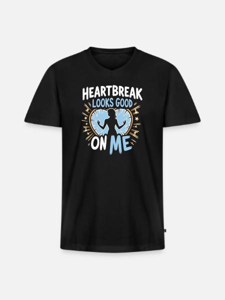 separation empowerment, self-love, new beginnings - Men's Premium Organic T-shirt with V-neck - black