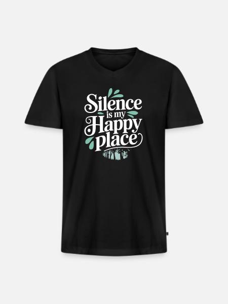 Silten Geweise Achtsamkeitspraxis Technischfrei - Männer Premium Bio T-Shirt mit V-Ausschnitt - Schwarz