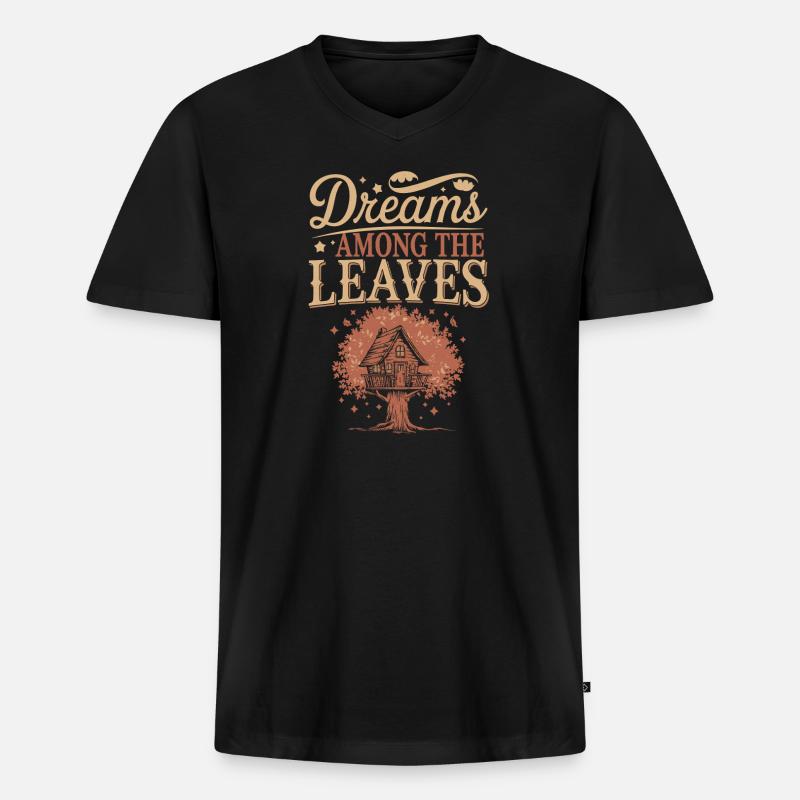 Baumhausbauer Diy-baumhausbau - Männer Premium Bio T-Shirt mit V-Ausschnitt - Schwarz