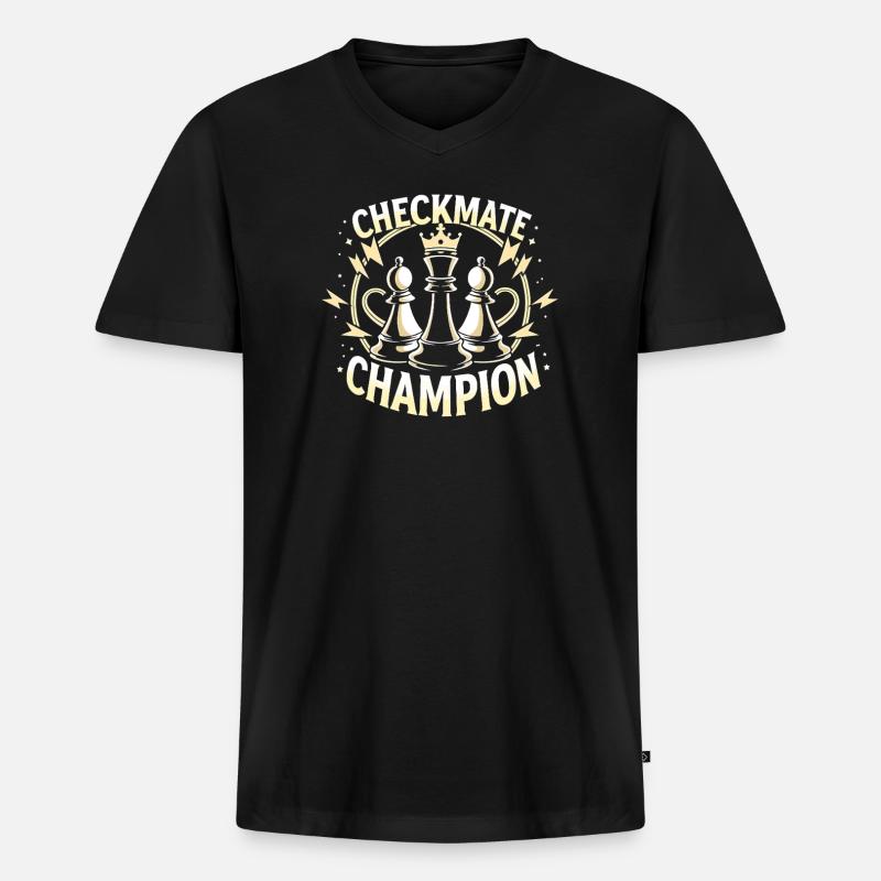 Chess Tacticians Strategy Masters Tactical - Men's Premium Organic T-shirt with V-neck - black