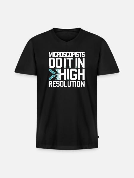 Microscope Enthusiast Lab Technician Science - Men's Premium Organic T-shirt with V-neck - black