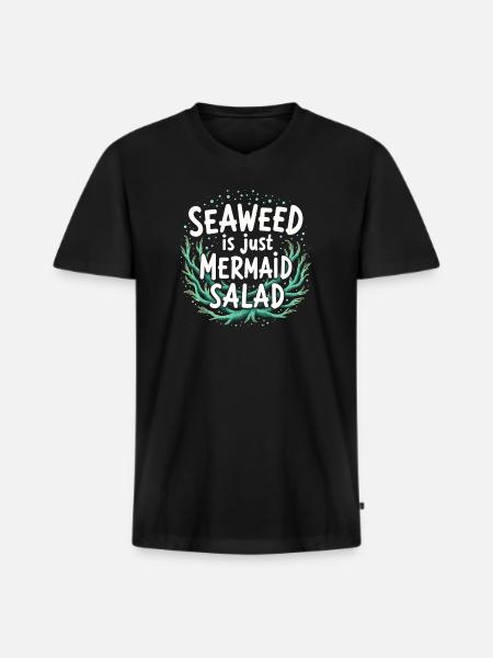 Mermaid Underwater Performer Mermaid - Men's Premium Organic T-shirt with V-neck - black