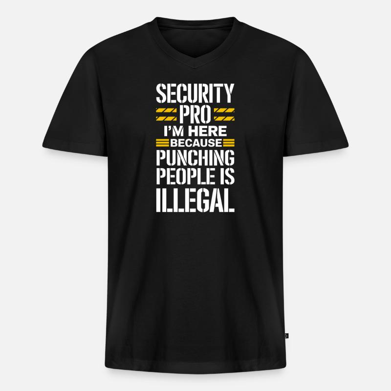 Private Security Professional Bodyguard Vip - Männer Premium Bio T-Shirt mit V-Ausschnitt - Schwarz